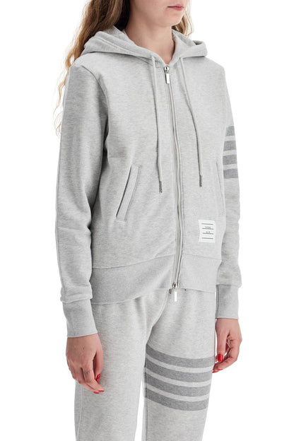 4-bar Hoodie With Zipper And  - Grey