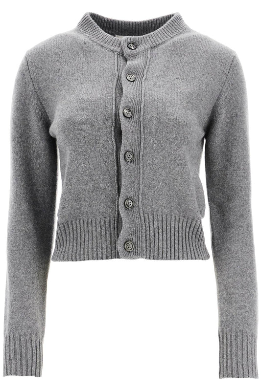 Cashmere Crewneck Cardigan  - Grey