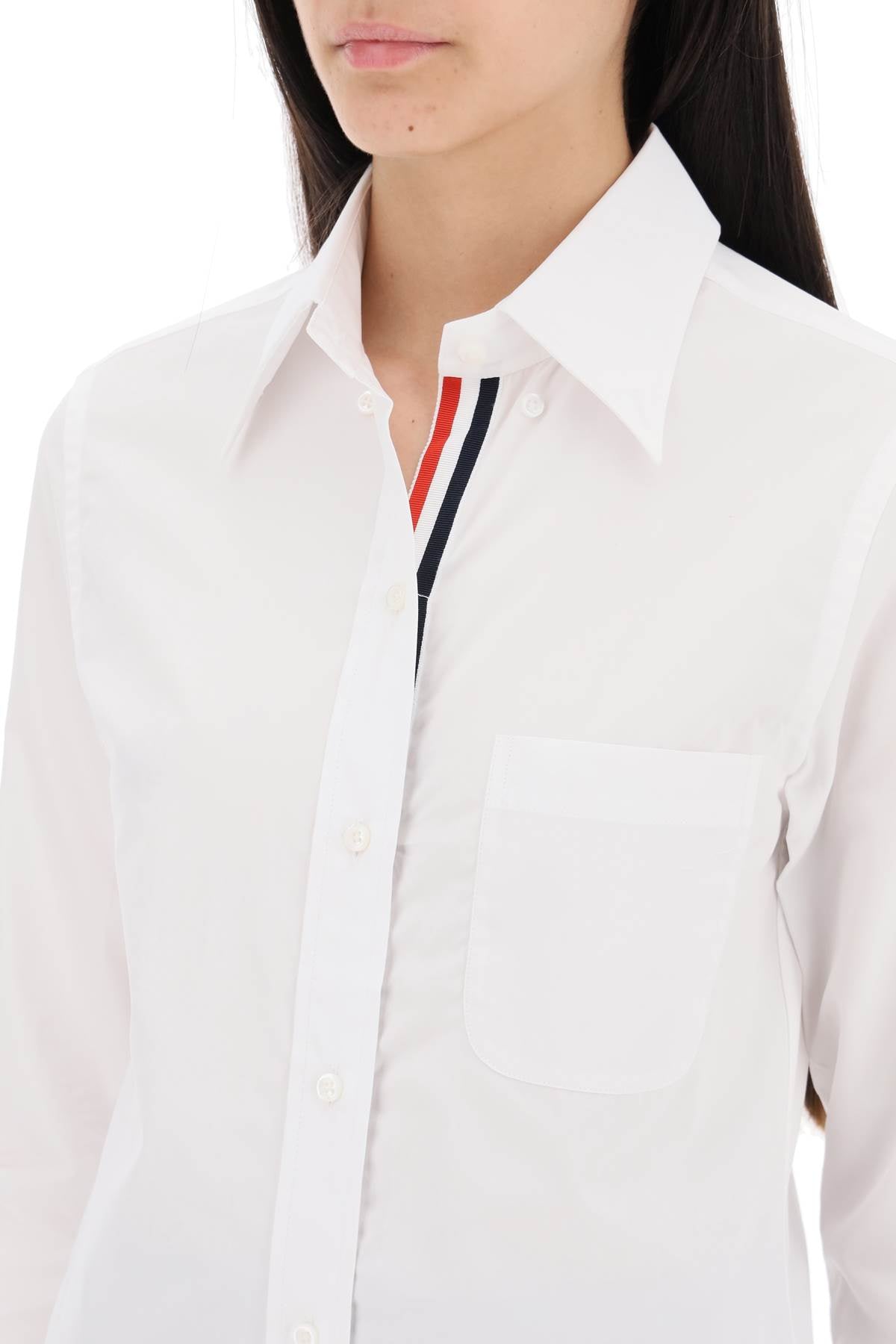 Fitted Shirt In Poplin  - White