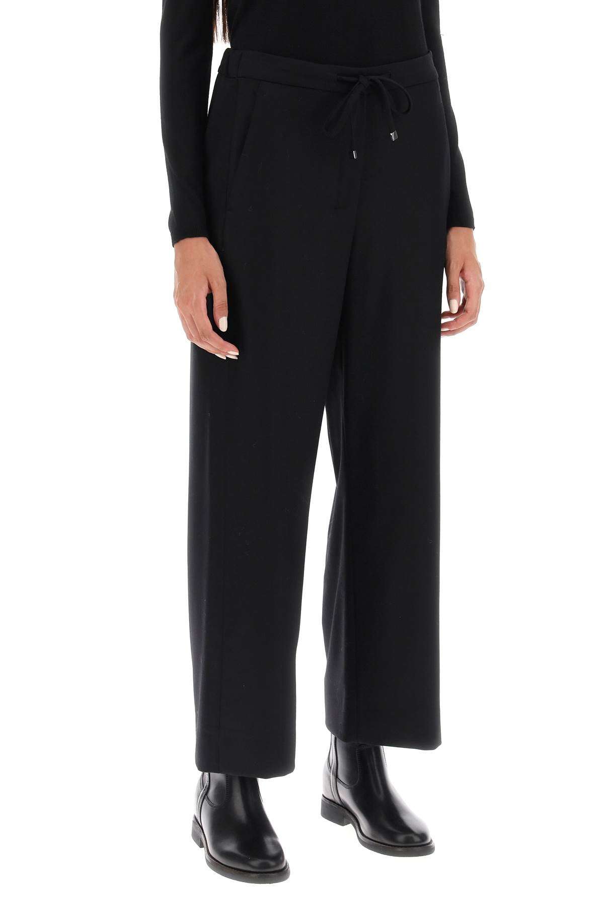 'floria' Cropped Pants  - Black