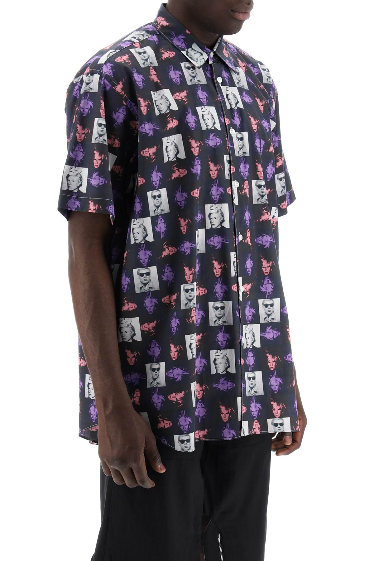 Short-sleeved Shirt With Andy Warhol Print  - Pink