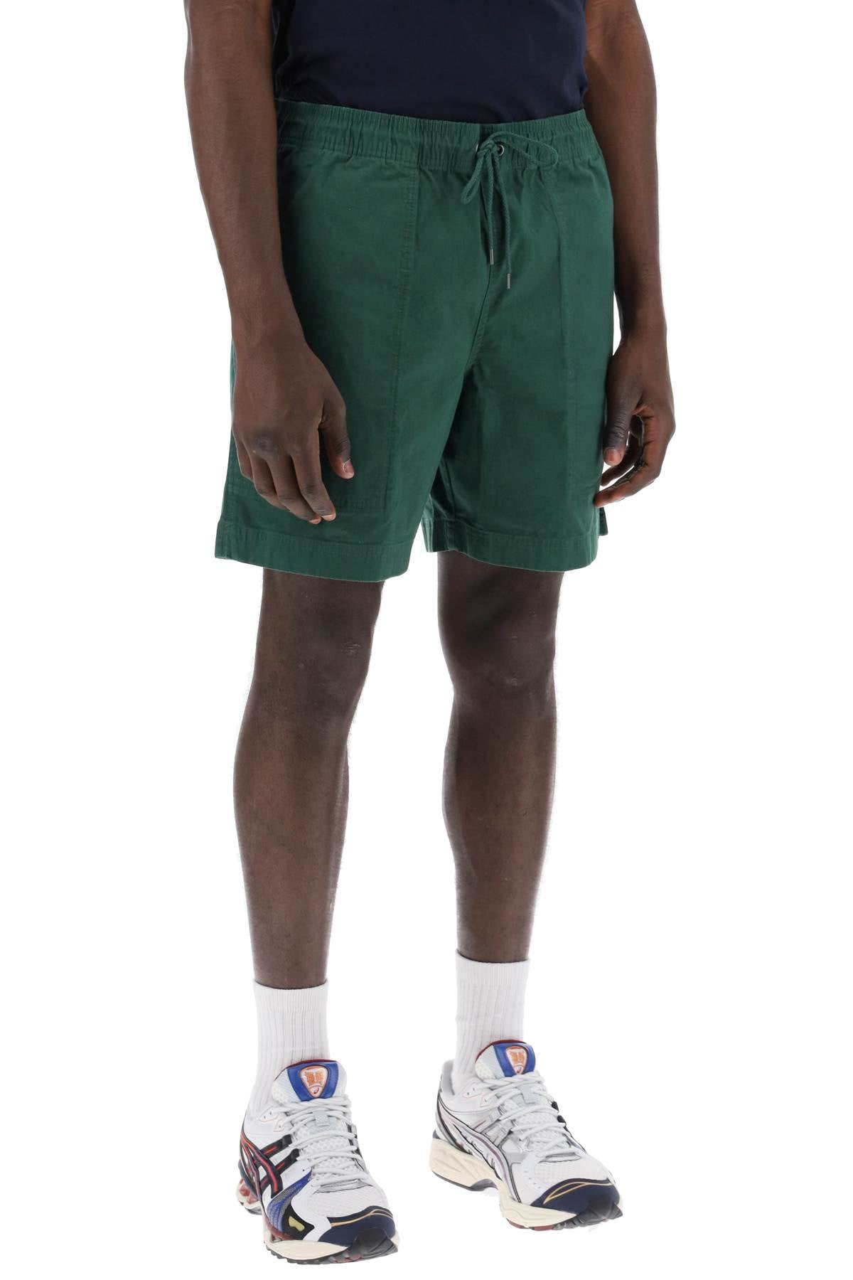 "mountain Pull On Bermuda Granite Shorts  - Green