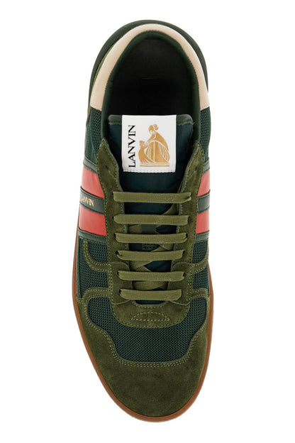 "mesh And Leather Clay Sneakers With  - Green