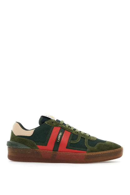 "mesh And Leather Clay Sneakers With  - Green