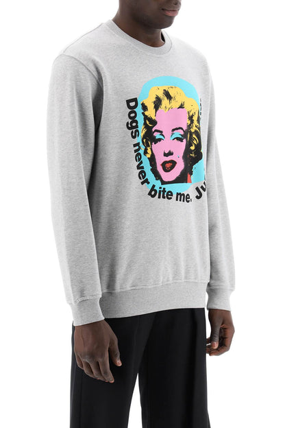 Marilyn Monroe Printed Sweatshirt  - Grey