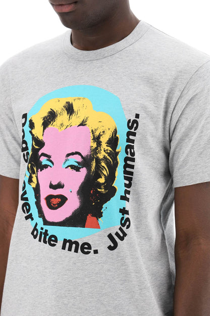 Marilyn Monroe Print T  - Grey