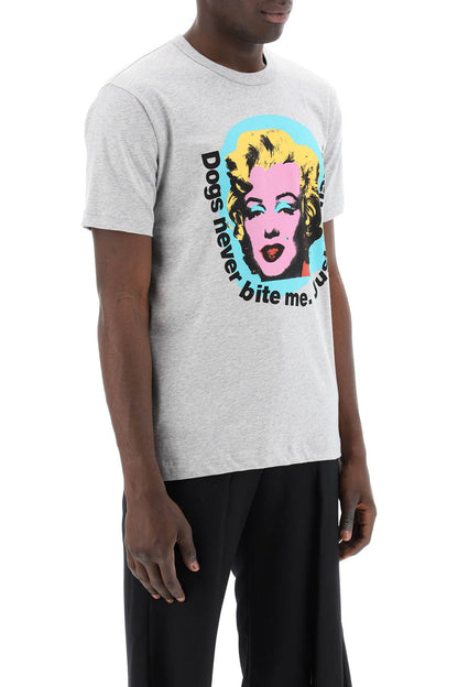 Marilyn Monroe Print T  - Grey