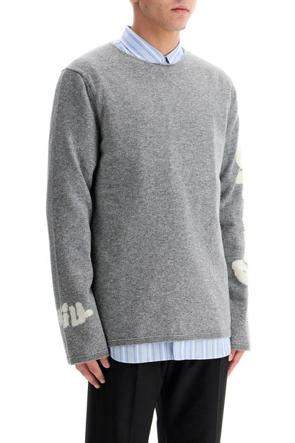 Wool Jacquard Pul  - Grey