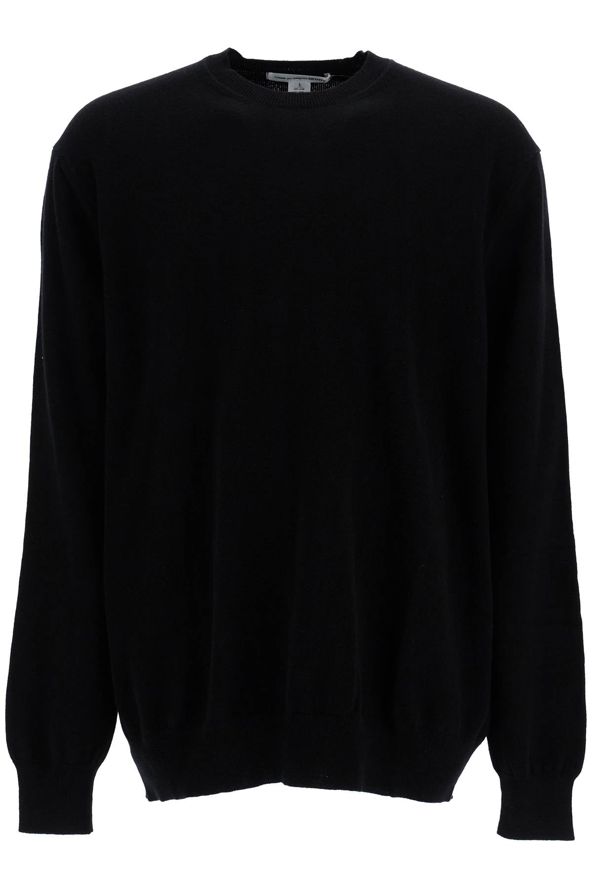 Wool Yarn Pullover Sweater  - Black