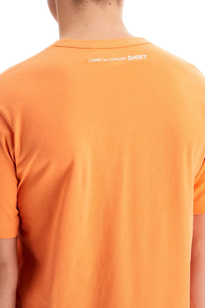 Cotton Crewneck T-shirt  - Orange