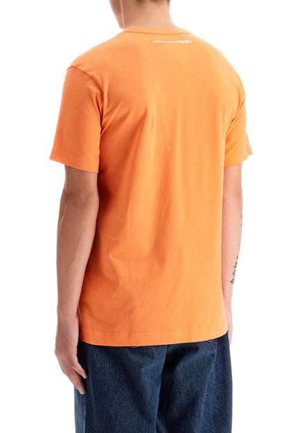 Cotton Crewneck T-shirt  - Orange