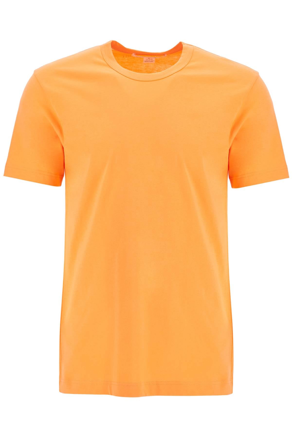 Cotton Crewneck T-shirt  - Orange