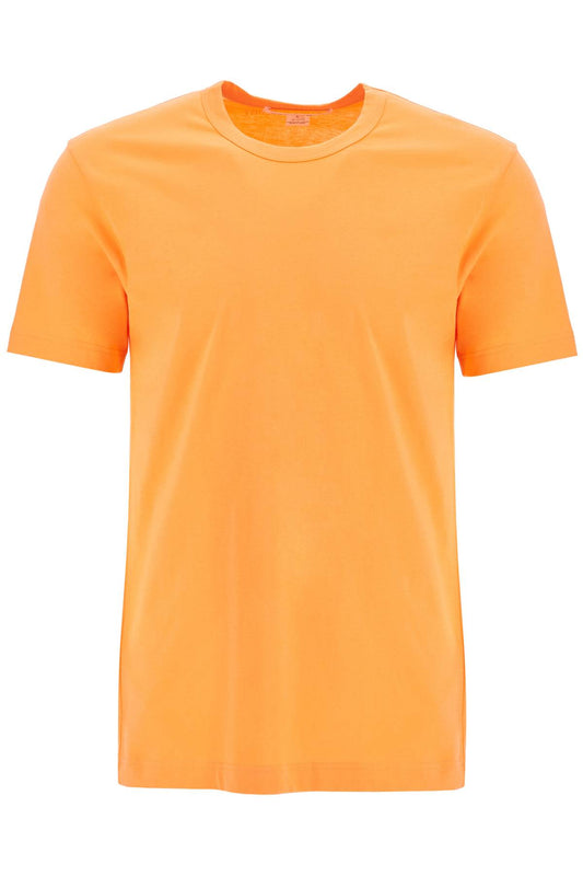 Cotton Crewneck T-shirt  - Orange