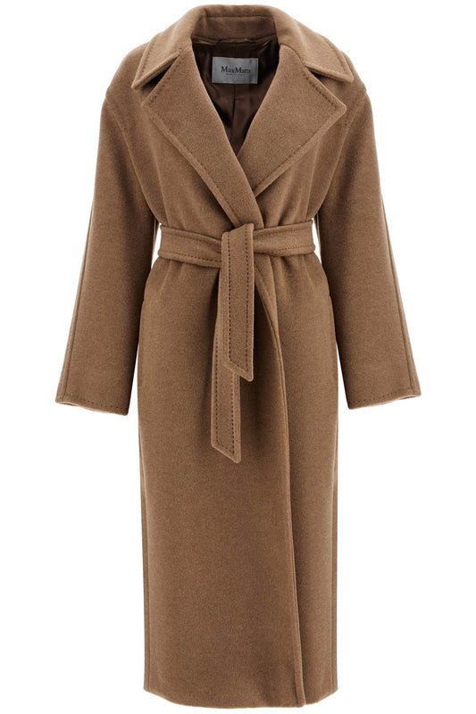 Alpaca, Wool And Cashmere Robe Coat  - Brown