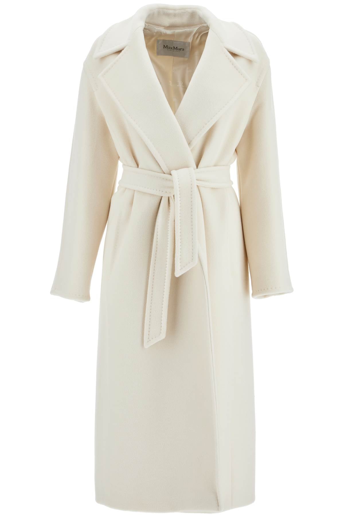 Alpaca, Wool And Cashmere Robe Coat  - White