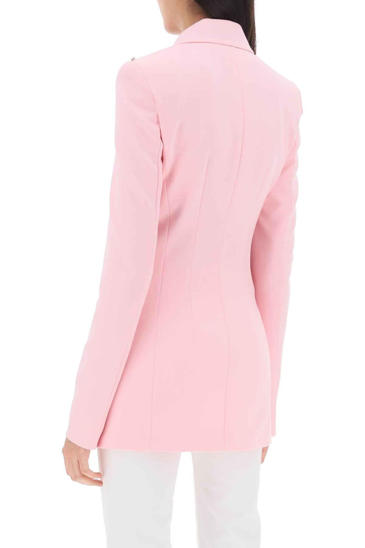 Frizzo Double-breasted Blazer In Jersey  - Pink