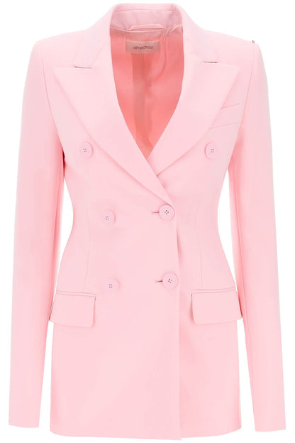 Frizzo Double-breasted Blazer In Jersey  - Pink