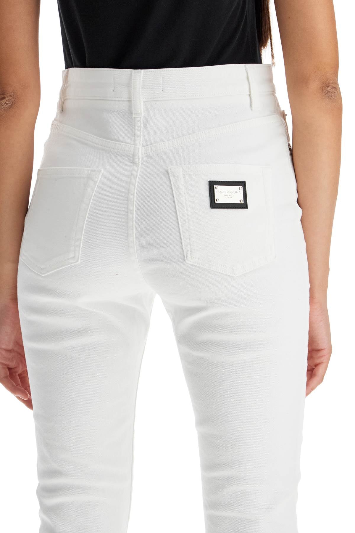 Stretch Denim Audrey Jeans In Italian Html  - White