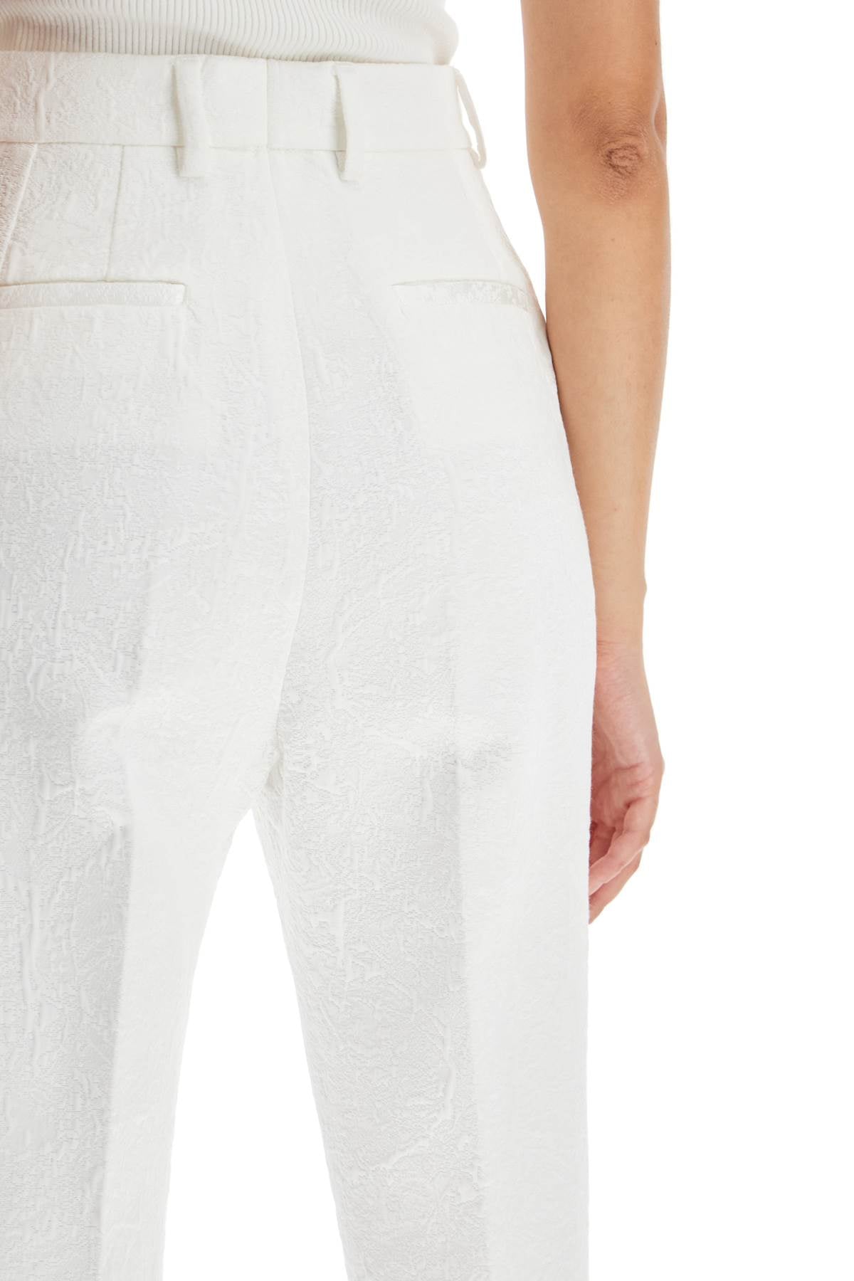 Brocade Cigarette Pants In Eight Words  - White