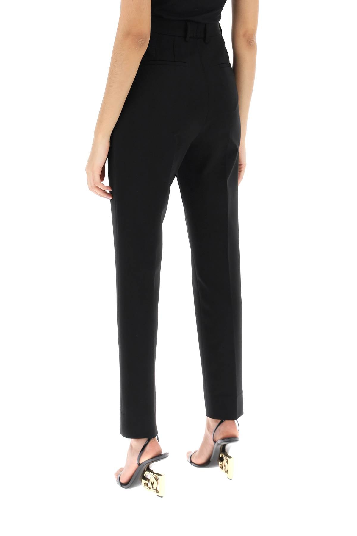 Milano-stitch Cigarette Pants  - Black