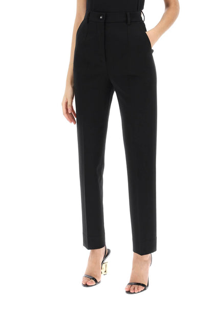 Milano-stitch Cigarette Pants  - Black