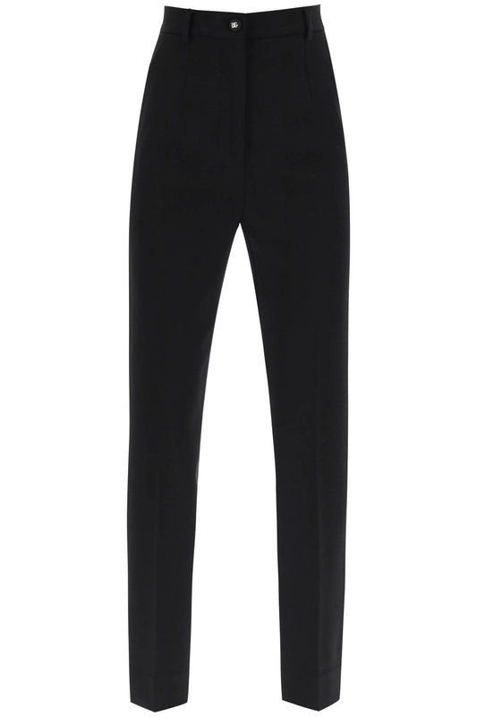 Milano-stitch Cigarette Pants  - Black