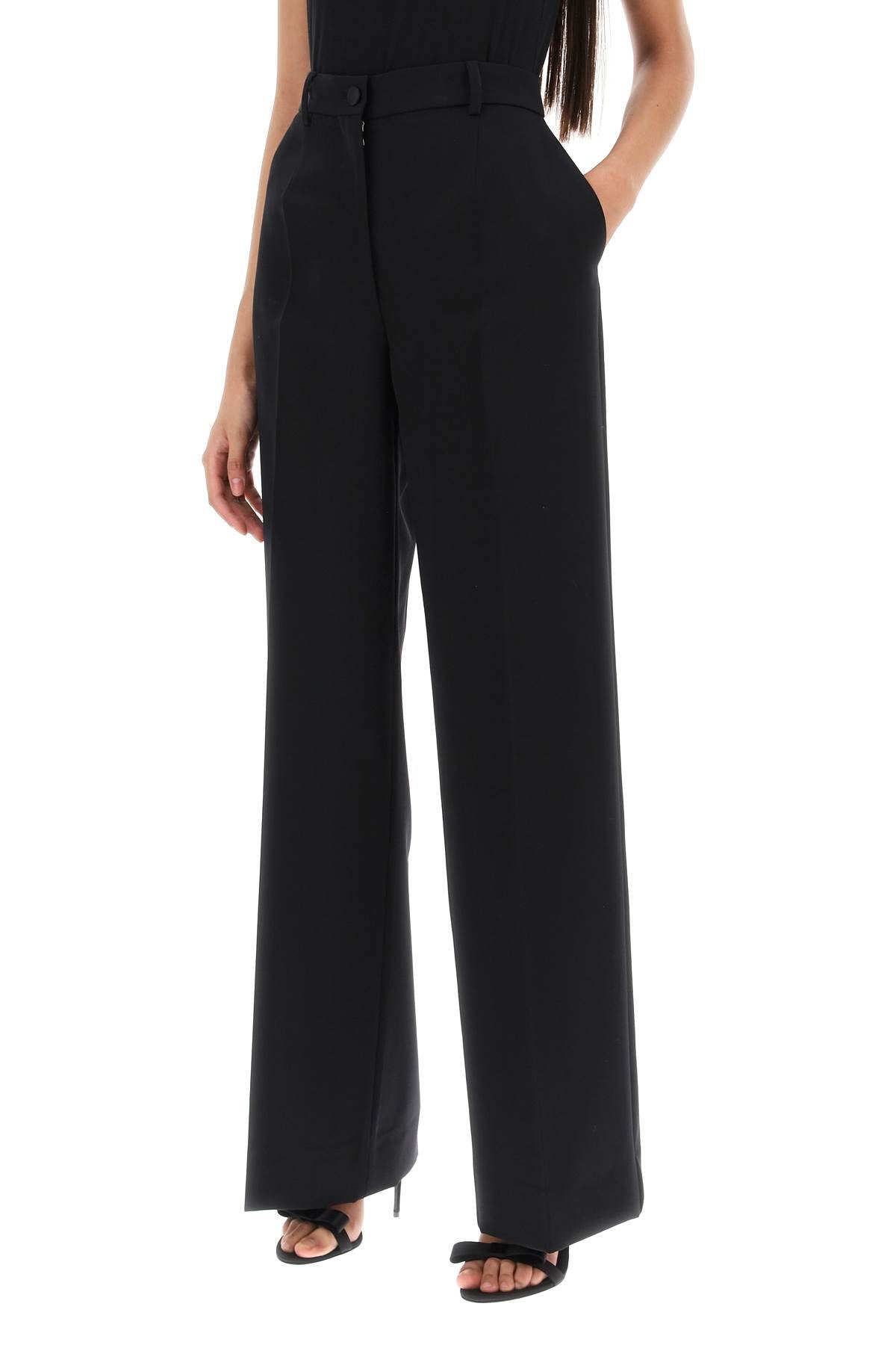 Wide Leg Tailoring Pants  - Nero