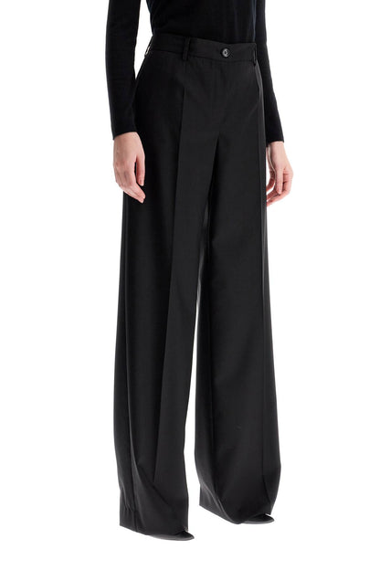 Woolen Flare Pants In  - Black