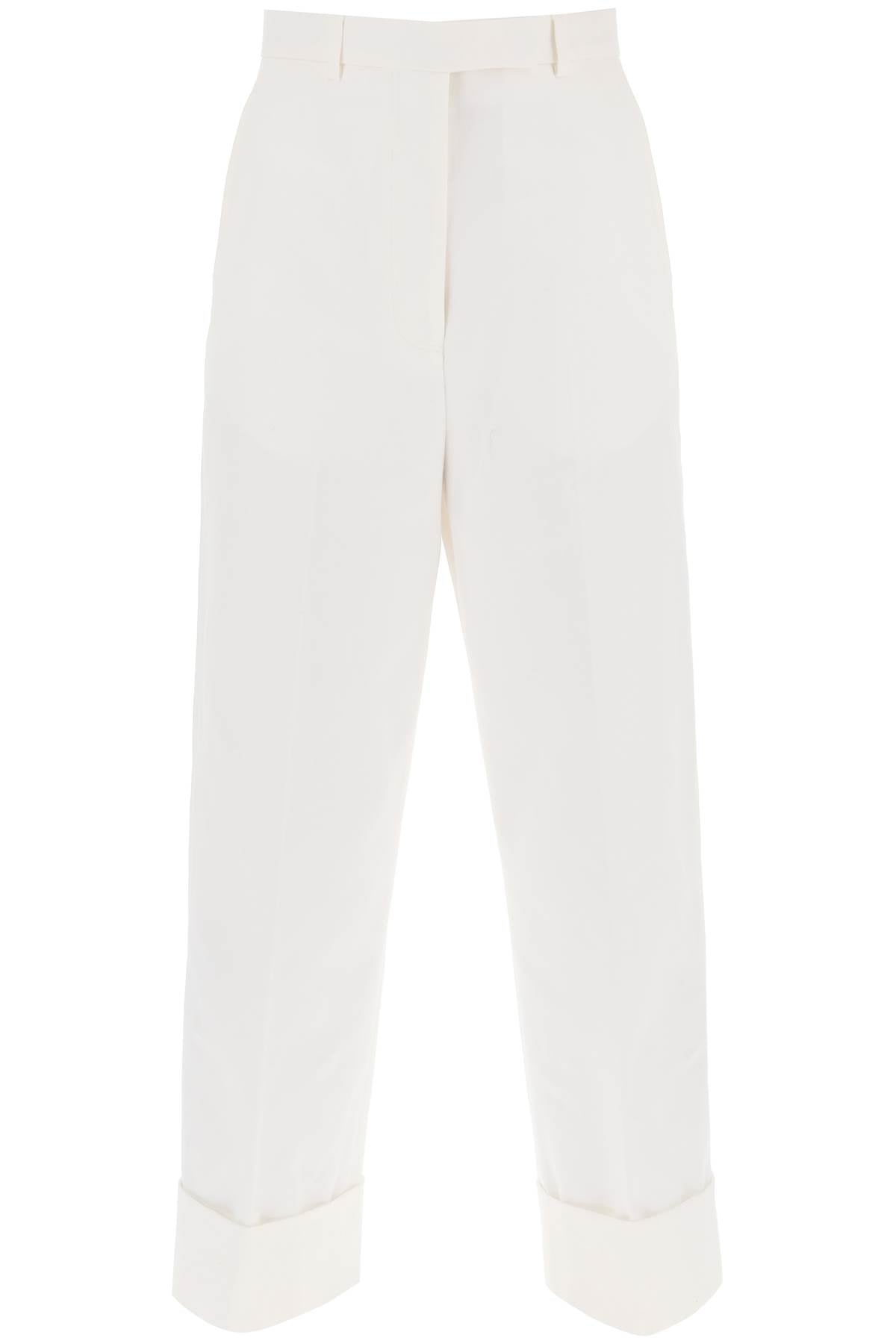 Cropped Wide Leg Jeans  - White