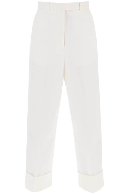 Cropped Wide Leg Jeans  - White