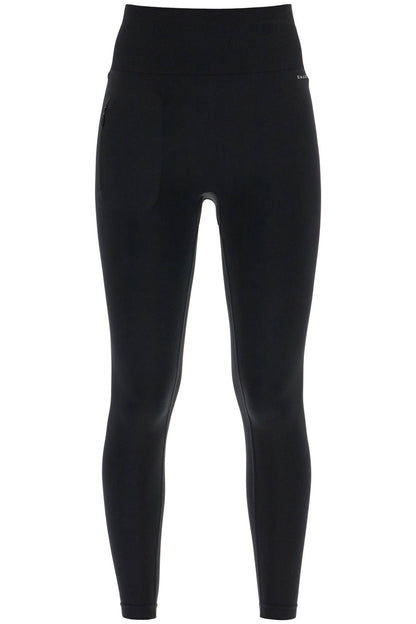 'fire' Sport Leggings With Logo Print  - Brown