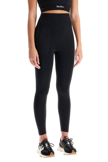 'fire' Sport Leggings With Logo Print  - Brown