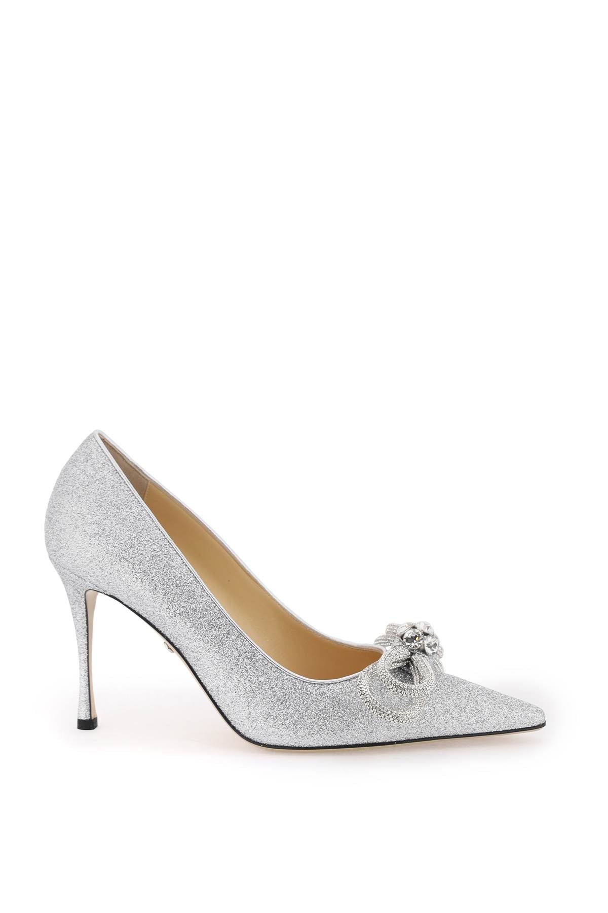 Glittered Pumps With Crystals  - Argento