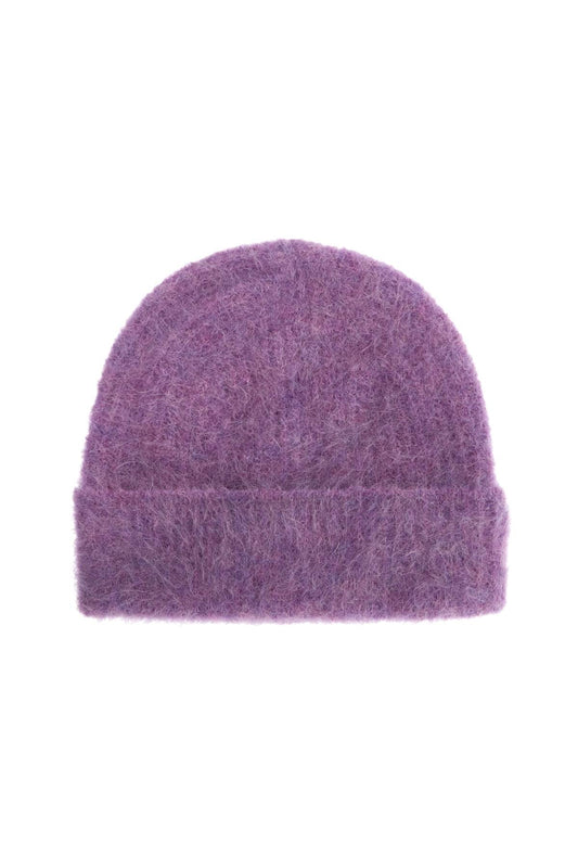 'fuzzy Alpaca Beanie  - Purple