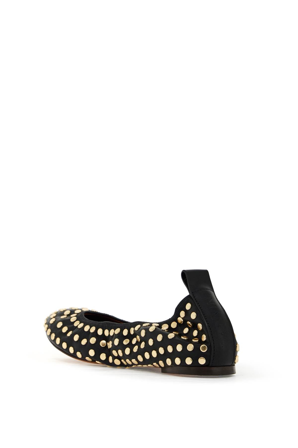 Studded Ballet Flats  - Black