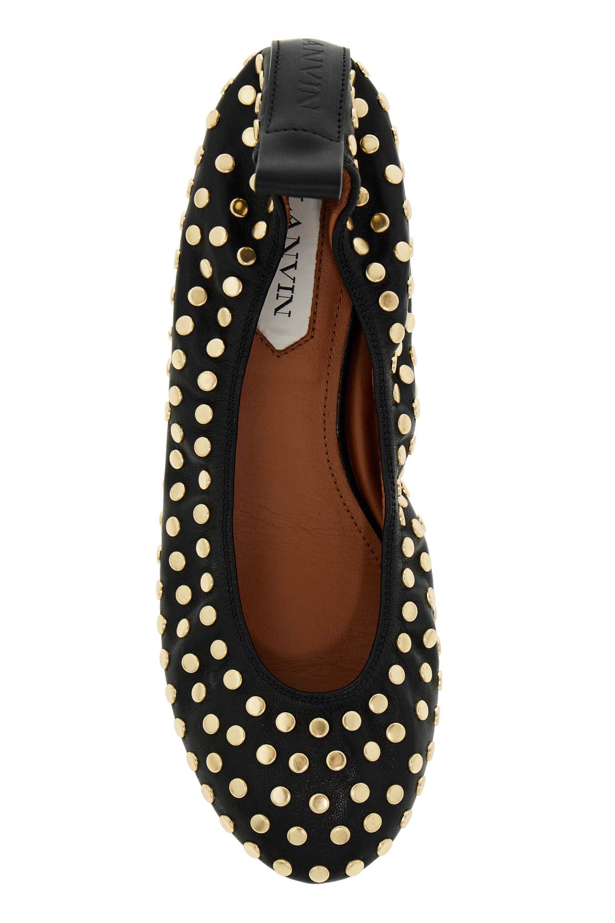 Studded Ballet Flats  - Black