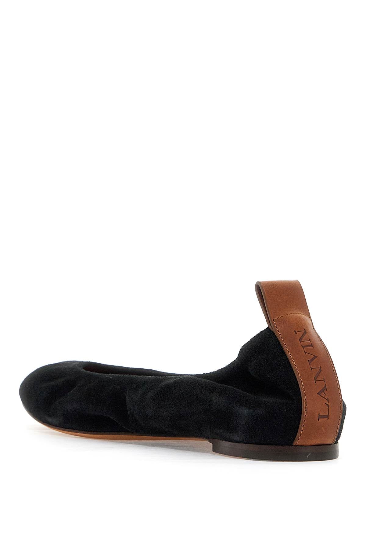 Suede Ballet Flats For  - Black