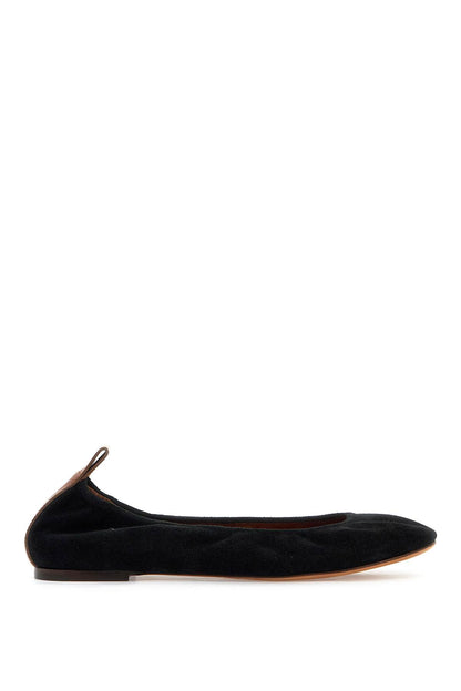 Suede Ballet Flats For  - Black