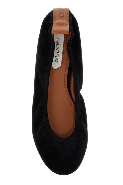 Suede Ballet Flats For  - Black