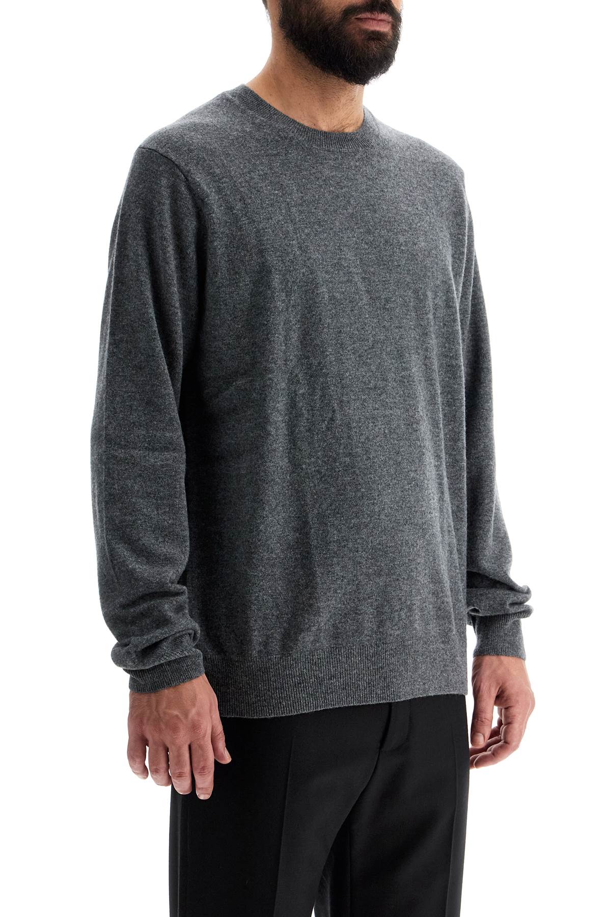 Wool Crewneck Pullover  - Grey