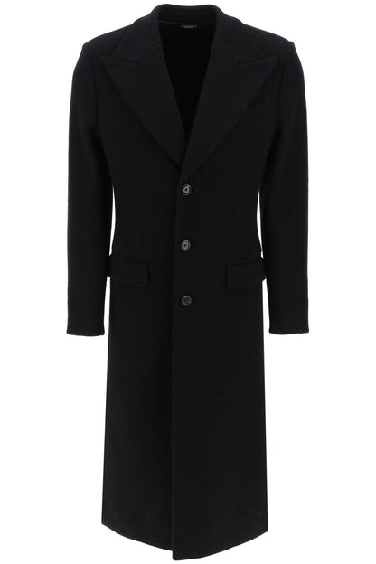 Techno-wool Deconstructed Coat  - Nero