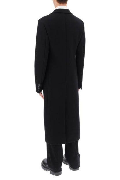 Techno-wool Deconstructed Coat  - Nero