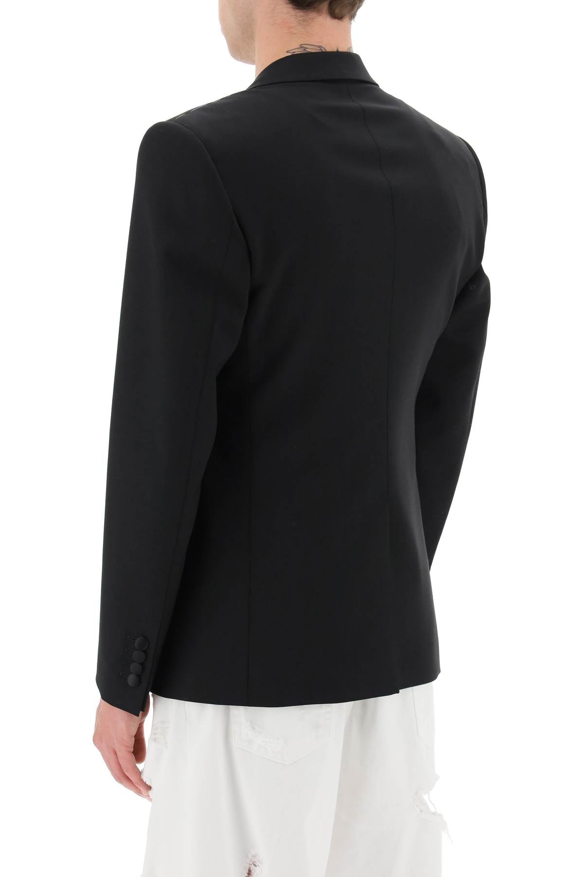 Single-breasted Tuxedo Jacket  - Nero