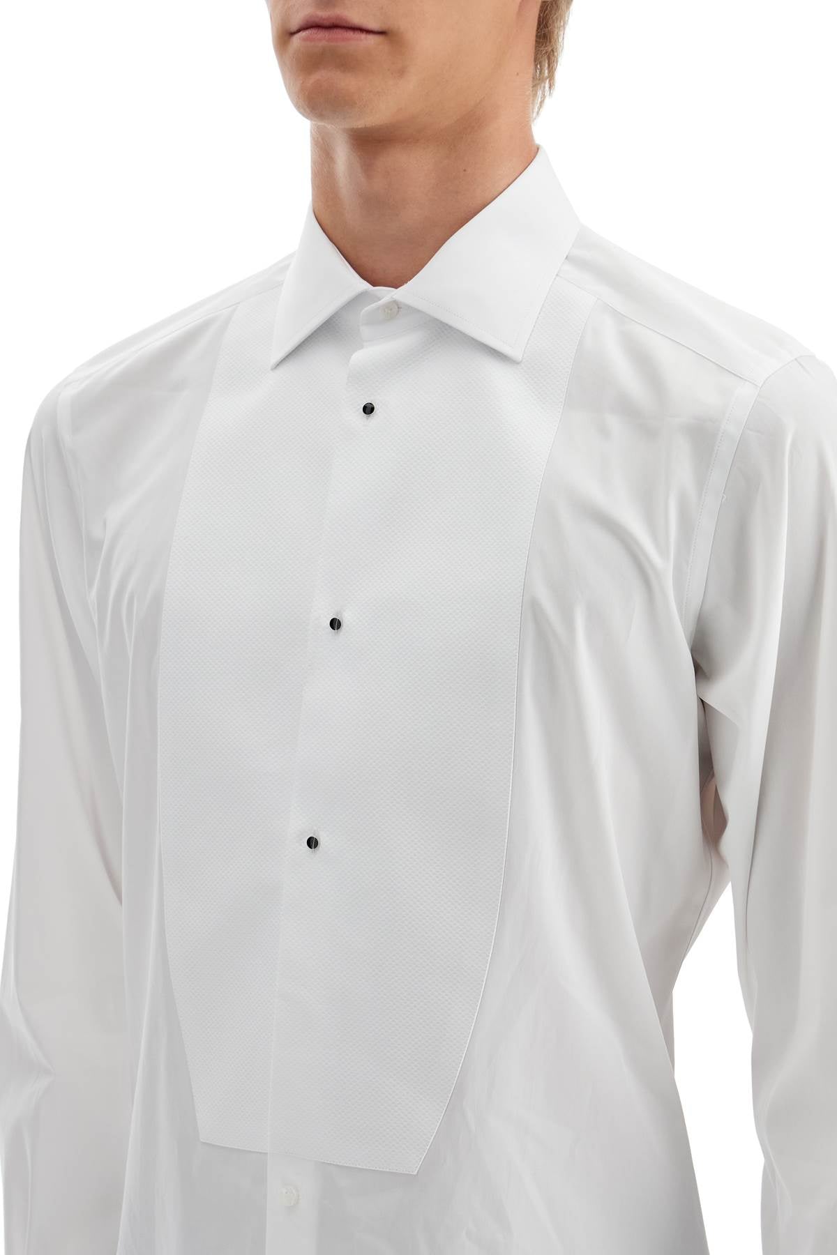 Gold Slim Fit Tuxedo  - White