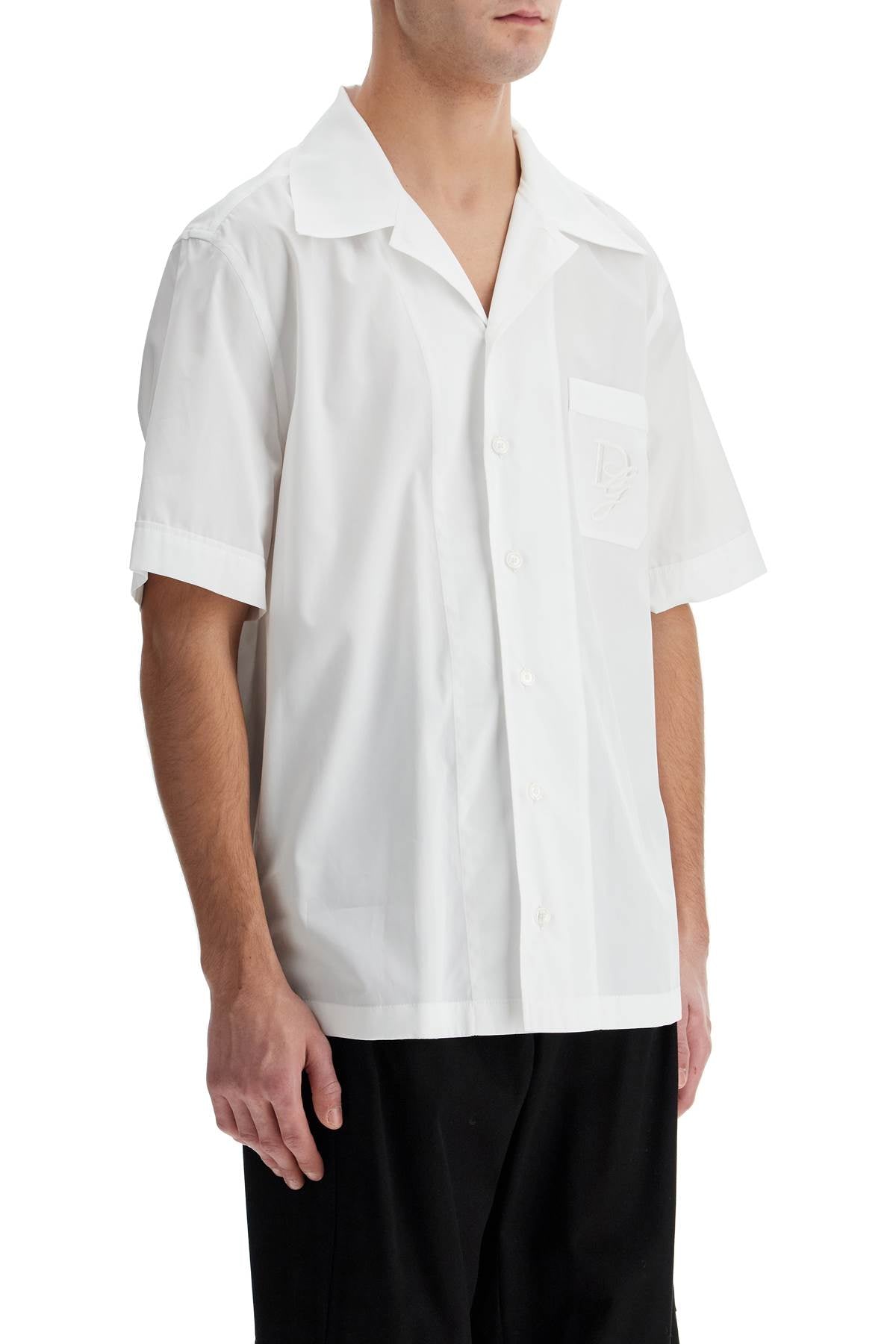 Short-sleeved Shirt With Pocket  - White