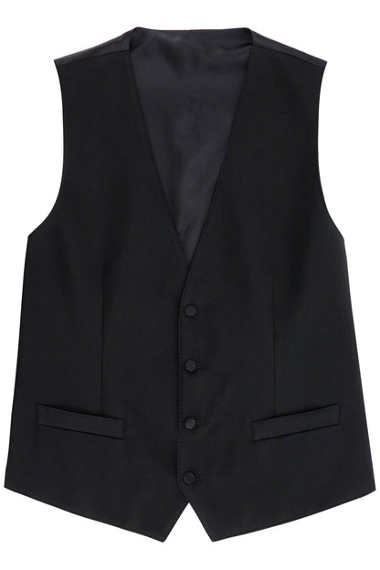 Sartorial Satin Waistcoat  - Black