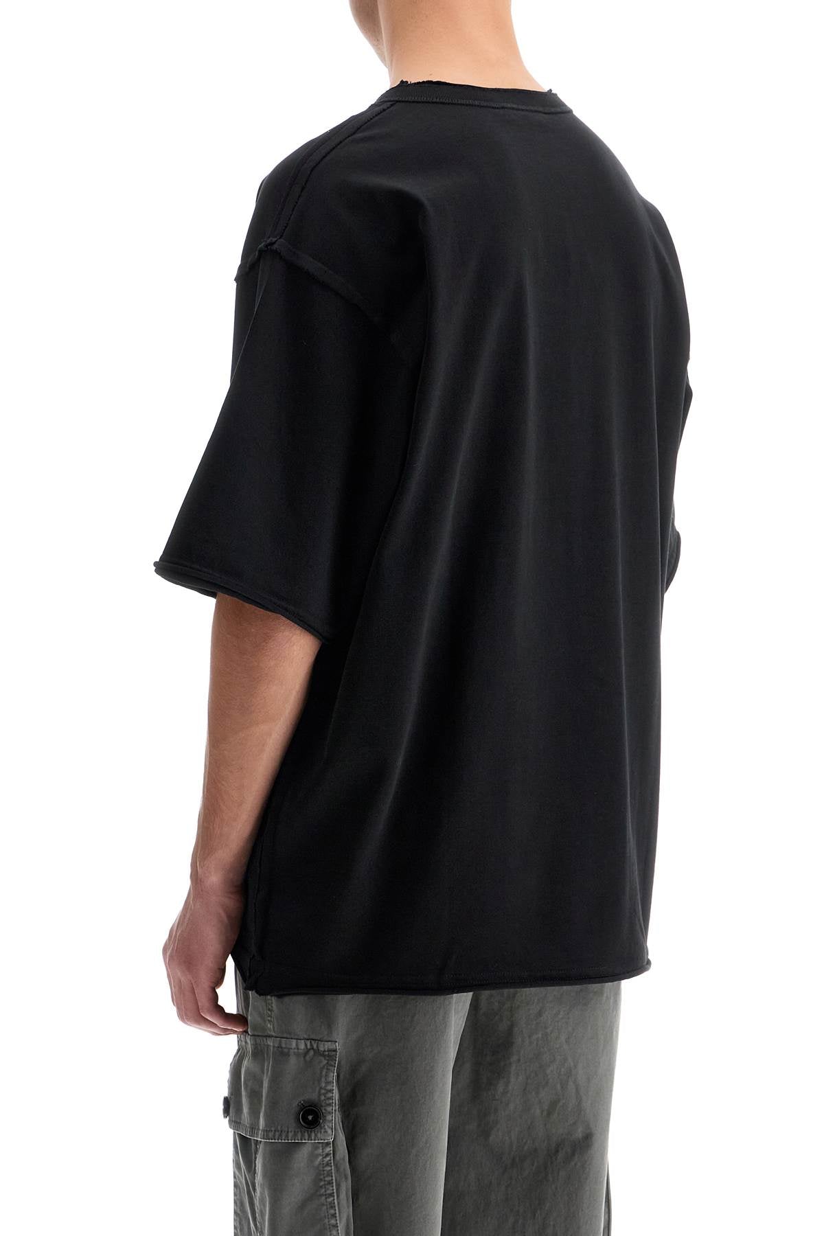 Oversized Printed T  - Black