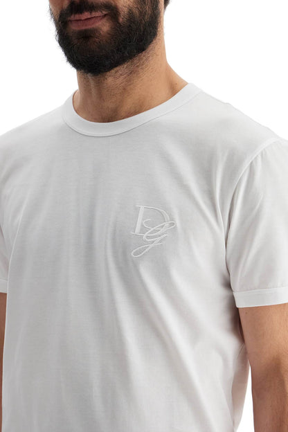 Dg Embroidered T-shirt With  - White