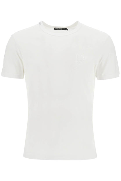 Dg Embroidered T-shirt With  - White