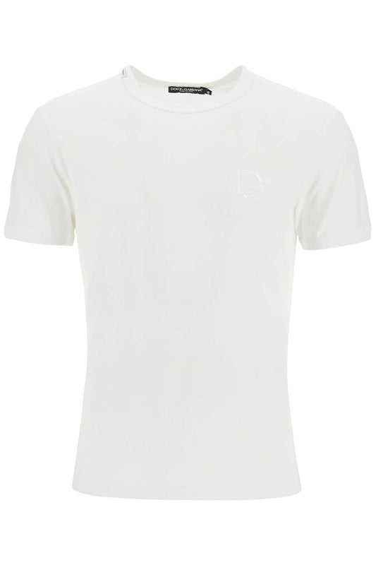 Dg Embroidered T-shirt With  - White